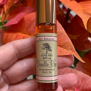 Vanilla Rose aromatherapy roll on-essential oil-rose-vanilla-natural perfume-sweet-subtle scent-gift for her