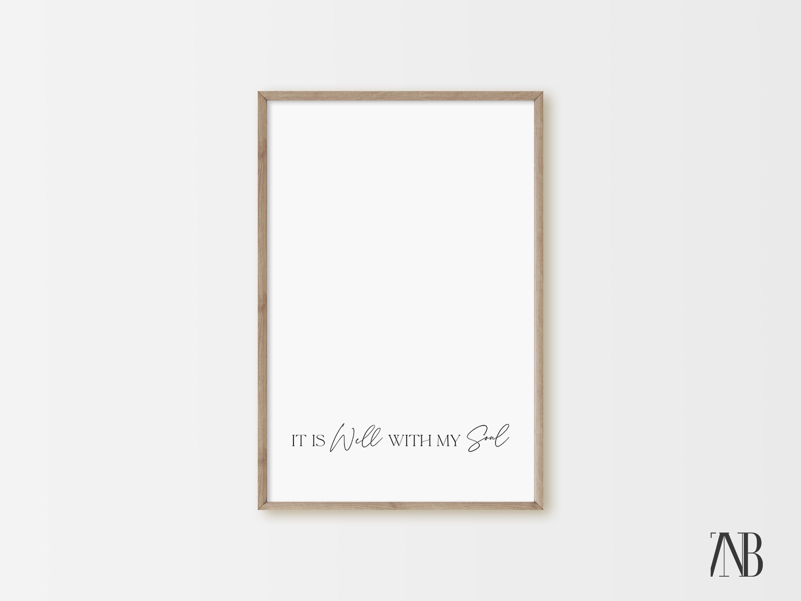 It Is Well With My Soul Inspirational Wall Art Bible Verse Etsy España