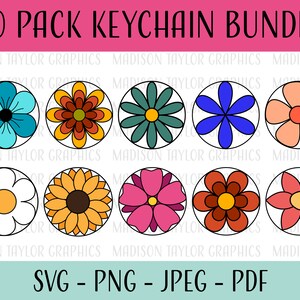 Flower Key Fob SVG Bundle - OGCrafts