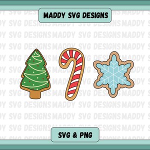 Christmas Cookies SVG PNG, Holiday Cookie svg, Png Sublimation Design, Cookie Clipart, Cricut cut file