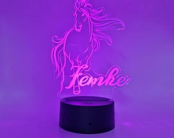 Gepersonaliseerde RGB LEDlamp Paard