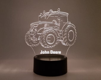 Gepersonaliseerde RGB LEDlamp JOHN DEERE Tractor