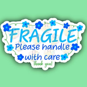 Fragile handle with care PNG Sticker digital downloadable file