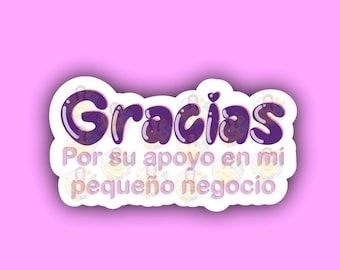 PNG Sticker Gracias por su apoyo en mi pequeño negocio downloadable sticker