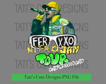 Feid Ferxxo PNG Digital Download file for Concert Merch Nitro JamTour Undergrond
