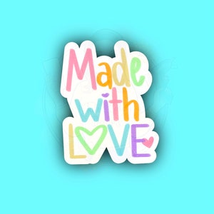 Made with LOVE PNG digital sticker clipart