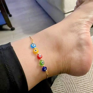 Turkish Stainless Steel Evil Eye Adjustable Bracelet