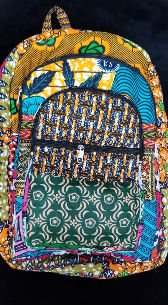African Ankara Handmade Backpack - Etsy display picture 1