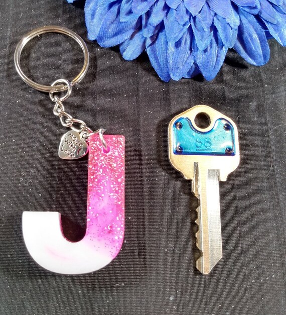 Letter j keychain sale