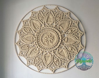 Round crochet mandala "Ulita", Home decor, Housewarming gift, Christmas gift, Wall hanging, Wall decor