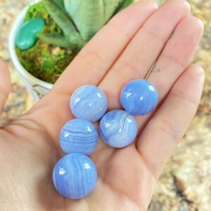 Mini BLUE LACE AGATE Sphere, crystal sphere, crystal ball (17-18mm)