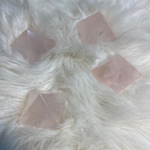 Rose Quartz Crystal Pyramid Carving