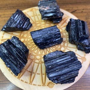 Raw Black Tourmaline Chunk - raw crystal