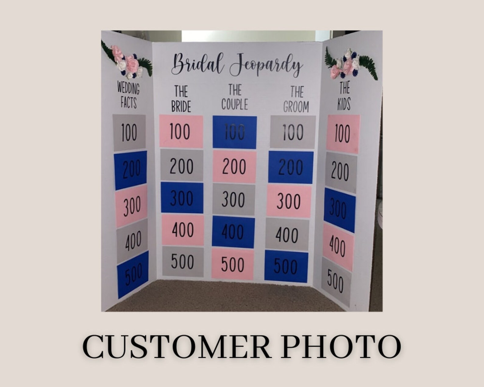 Bridal Shower Jeopardy Vinyl Jeopardy Categories Jeopardy Etsy