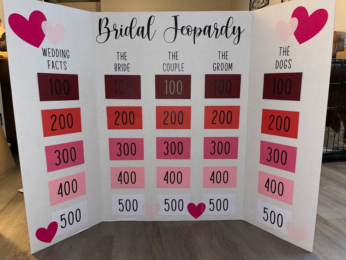 Bridal Shower Jeopardy Vinyl Jeopardy Categories Jeopardy image 1