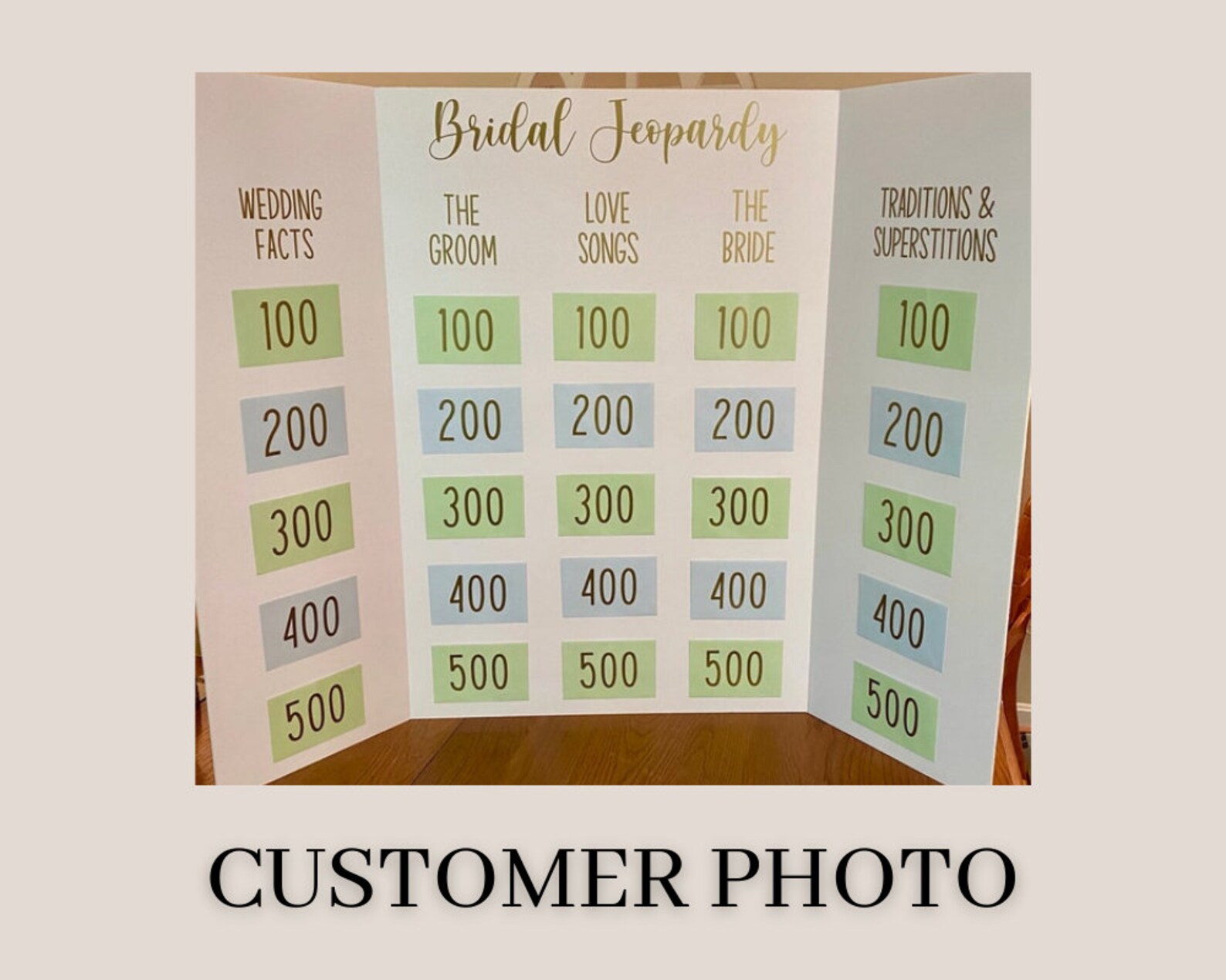 Bridal Shower Jeopardy Vinyl Jeopardy Categories Jeopardy Etsy