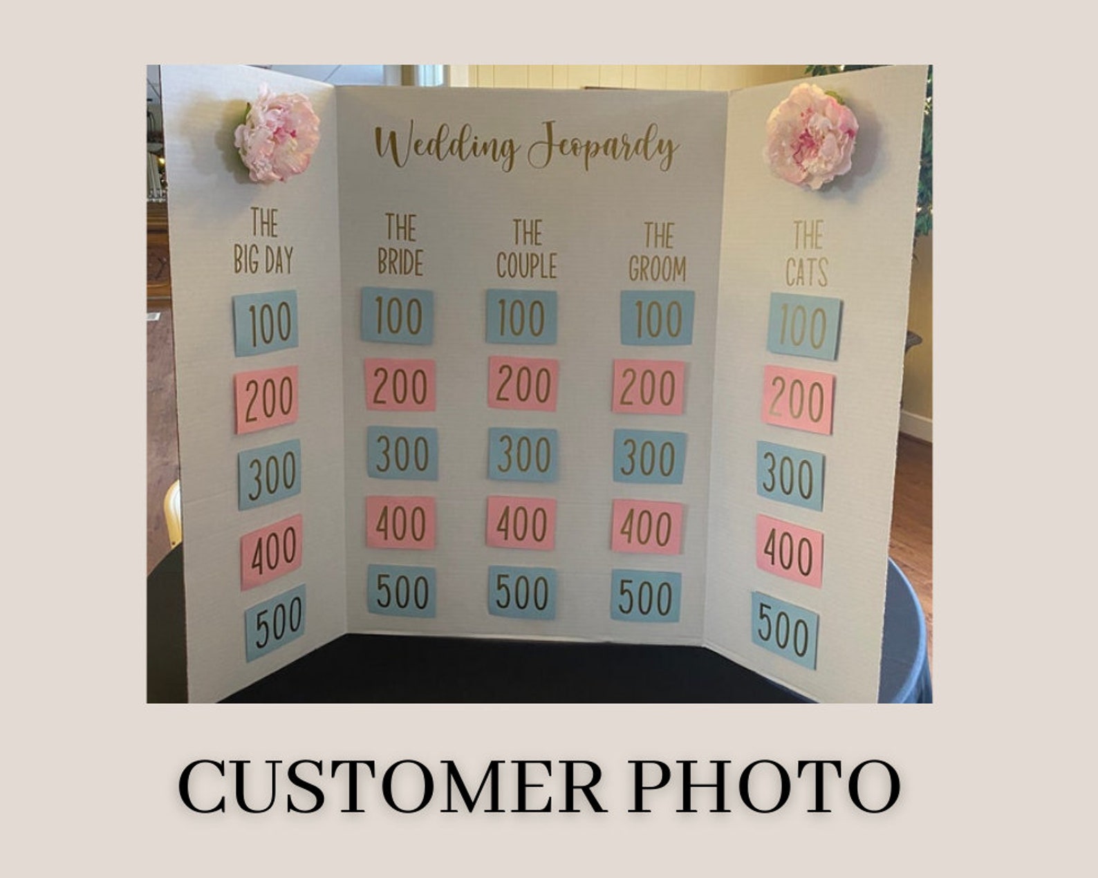 Bridal Shower Jeopardy Vinyl Jeopardy Categories Jeopardy Etsy