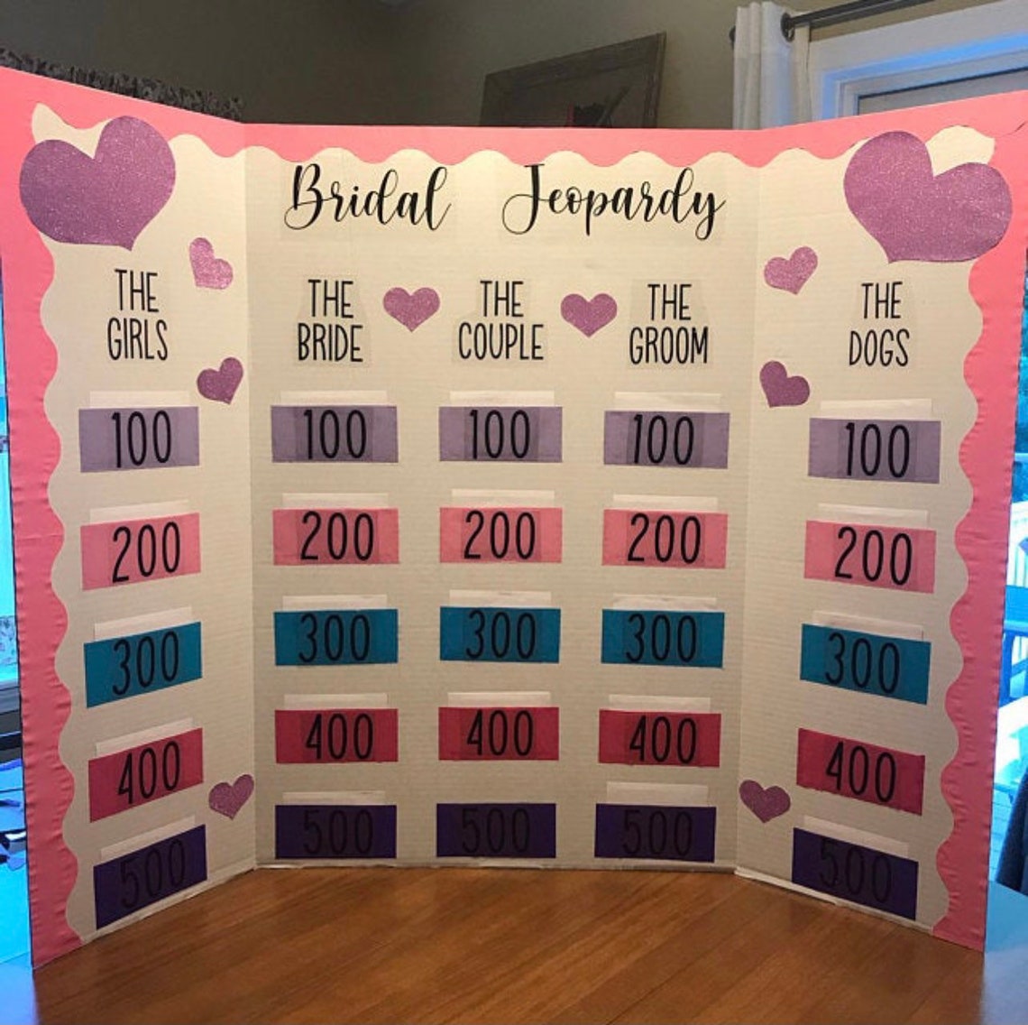 Bridal Shower Jeopardy Vinyl Jeopardy Categories Jeopardy Etsy
