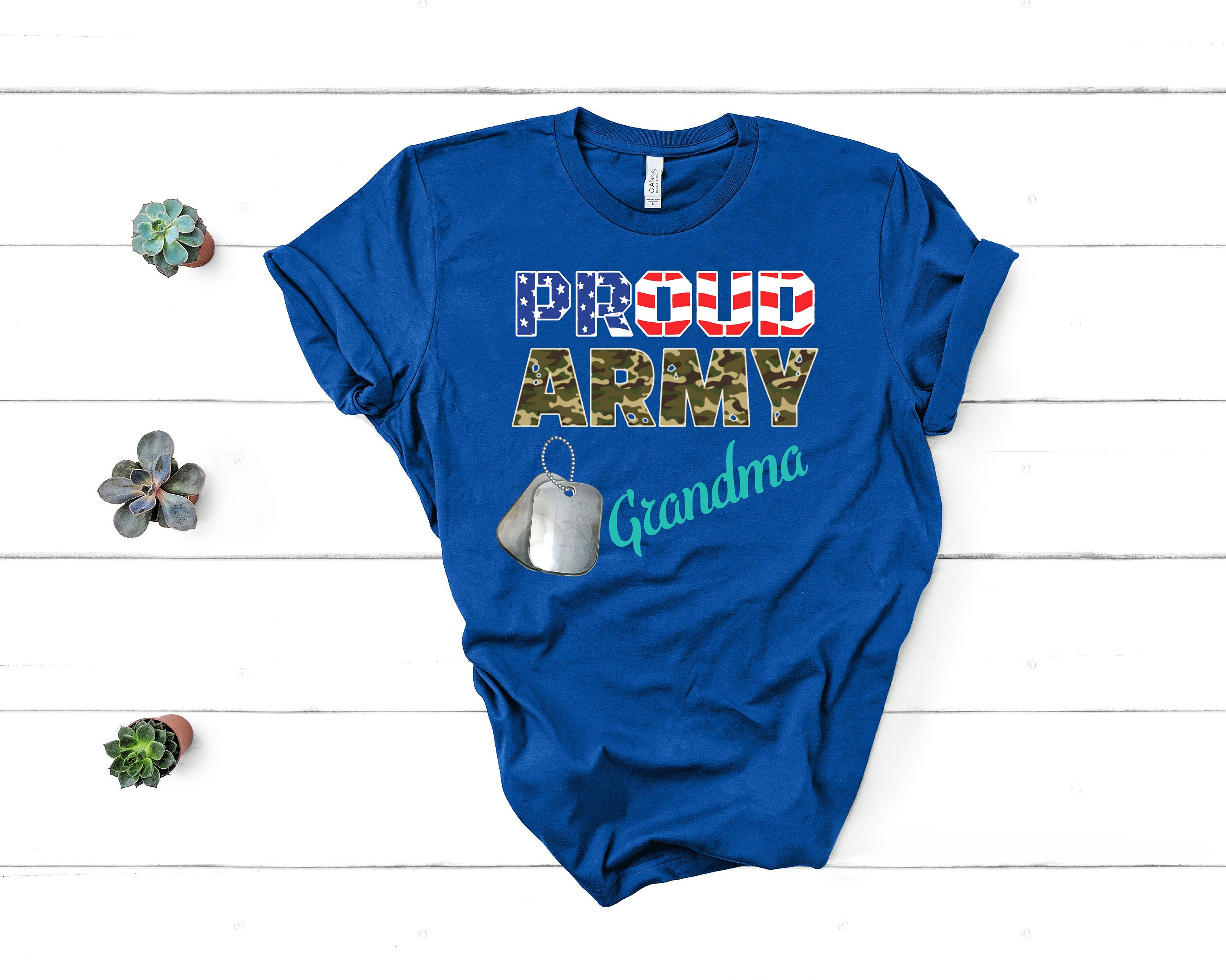 Proud Army Grandma Tee Army Gift For Grandma Etsy