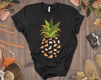 Corgi Pineapple Tee - Corgi Shirt, Corgi Gift, Welsh Corgi Mom, Gift For Corgi Lover, Corgi Shirt