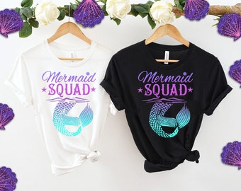 Mermaid Squad Tee - Bachelorette Party, Mermaid Mom Shirt, Mermaid Birthday Party Shirt