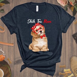 Shih Tzu Mom Tzu - Shih Tzu Hunde Shirt, Lustiges Shih Tzu Geschenk, Shih Tzu Rescue, Geschenk für Bräutigam, Shih Tzu Mama, Hundemama, Geschenk für Mama