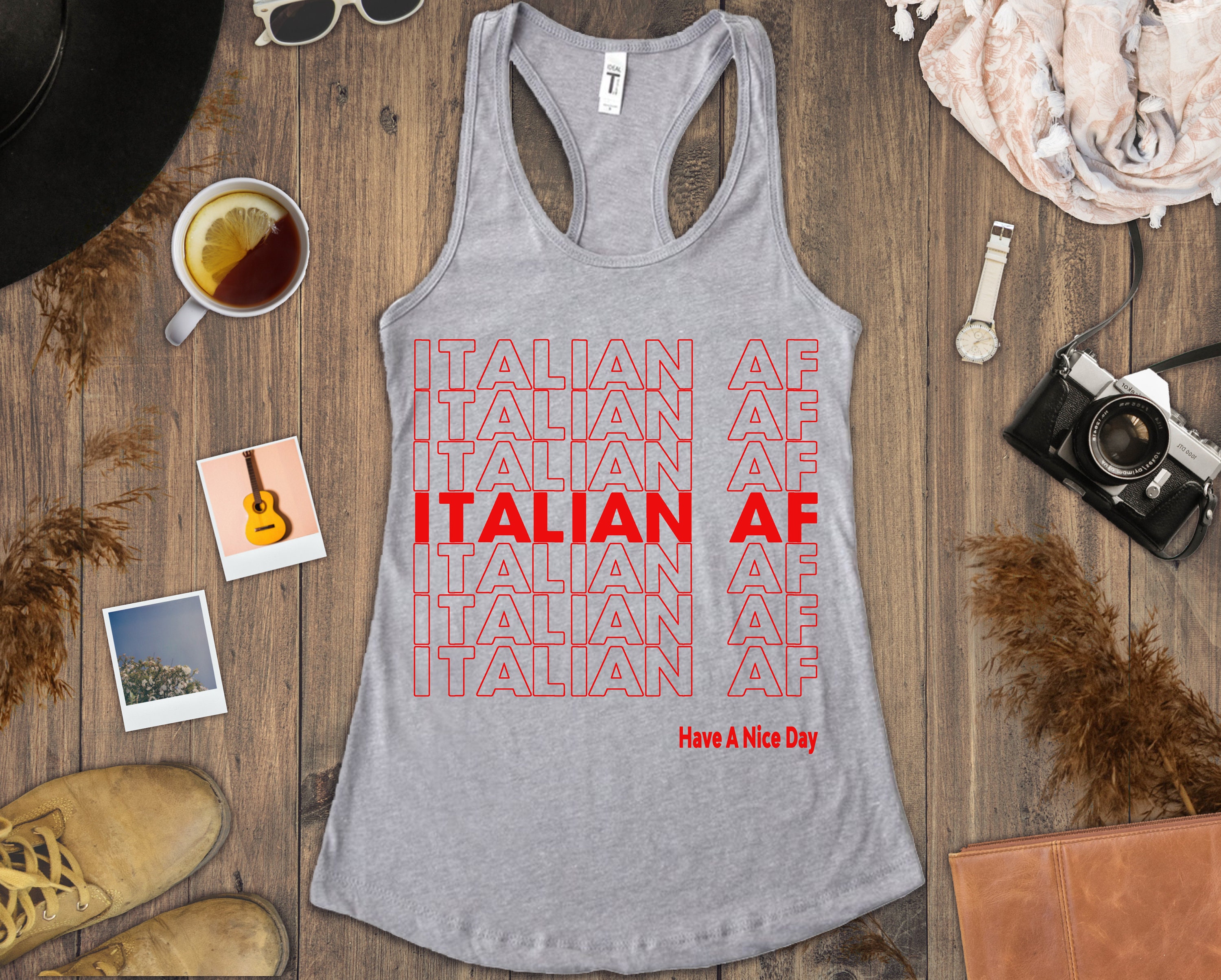 Italian AF Racerback Tank - Italian AF Shirt, Italian AF Girls Shirt ...