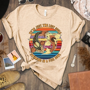 Camiseta "Dos almas perdidas nadando en una pecera" - Pink Floyd - Camiseta con letra de regalo de primavera - Ojalá estuvieras aquí - Regalo para amantes de la música - Camiseta retro de banda