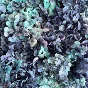 Preserved Hydrangea | Dried & Everlasting | flower arrangement | Resin | Handcraft | Wedding | Birthday | Cake topping | Dark Blue Mix