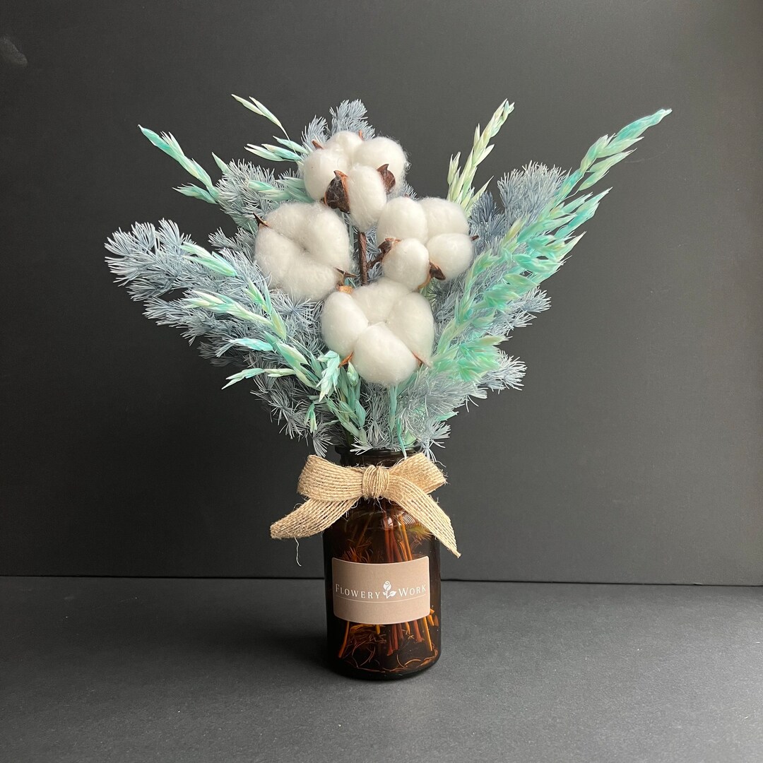 Dried Flower Bouquet With Vase Gift Box Preserved & Dried Etsy
