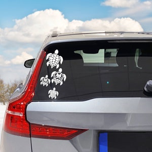 New... Sea Turtle Family Decals Multiple Colors & Sizes Water Proof and Permanent Adhesive