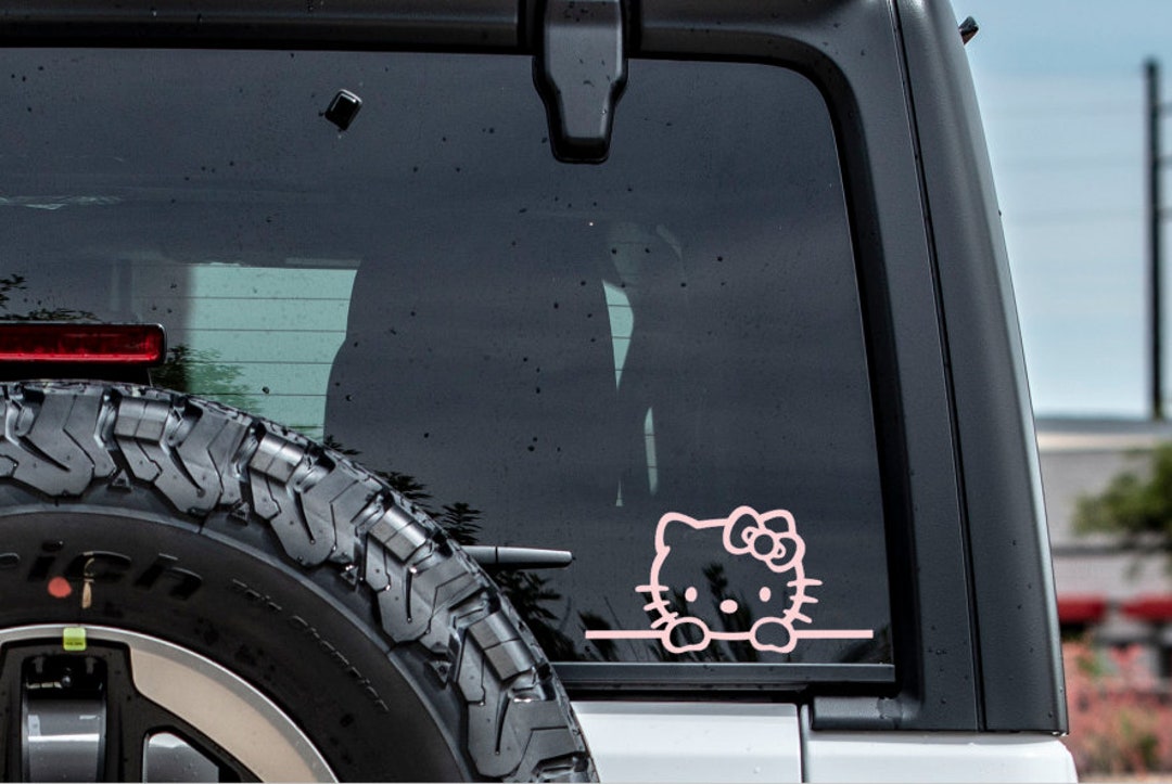 Stick It On Decals Hello Kitty Bow Car Decal/Sticker - Hot Pink