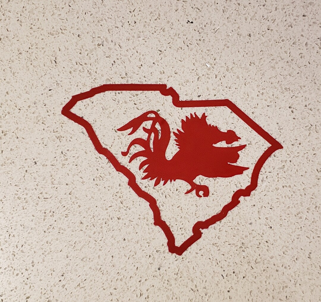 Vinyl Gamecock in State Decal Sticker FREE SHIPPING Many Etsy