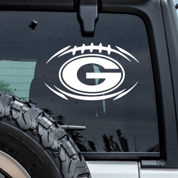 Vinyl Big G Football Decal Sticker FREE SHIPPING! | Many sizes, colors, and styles! Car Decal Yeti Decal Cell Phone Decal Laptop Decal