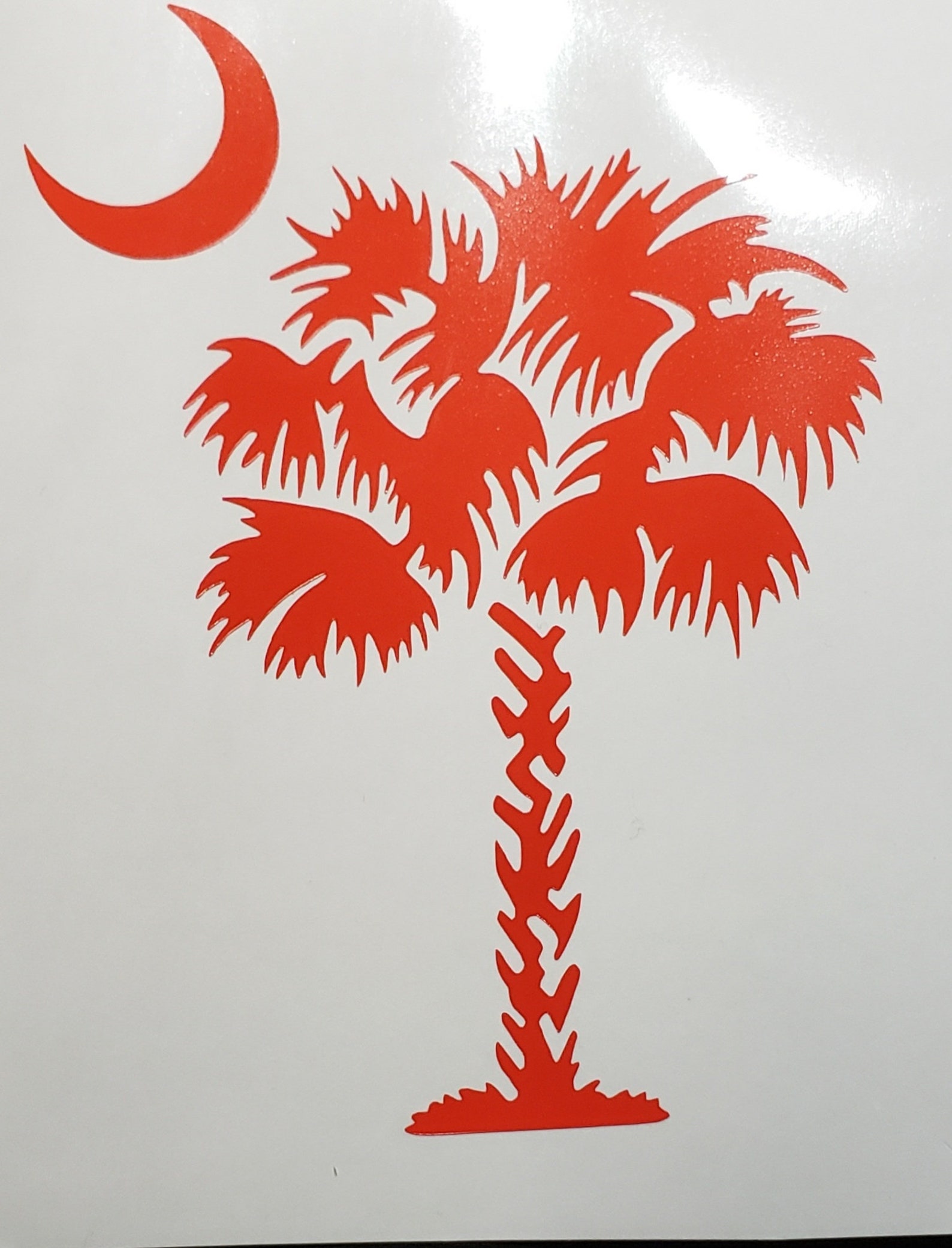 SC Palmetto Tree and Moon Decal Multiple Colors & Sizes Water Etsy