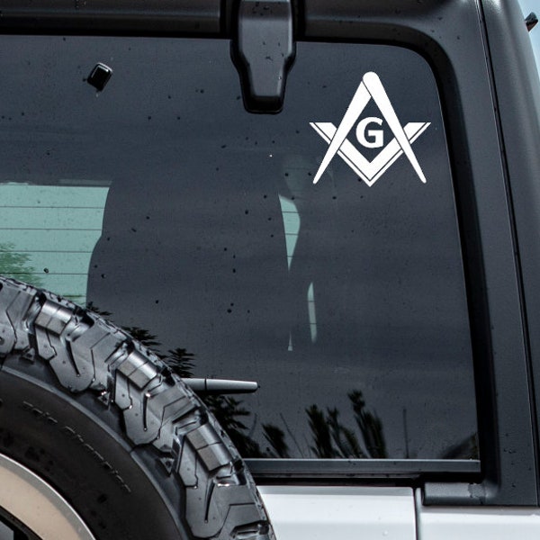 Vinyl Masonic Compass & Square Decal FREE SHIPPING! | Many sizes, colors, and styles! Car Decal Yeti Decal Cell Phone Decal Laptop Decal