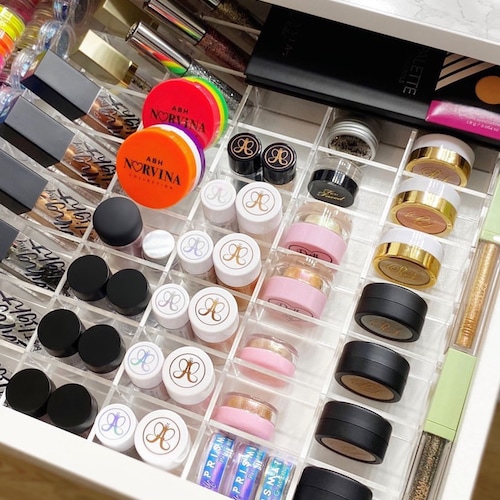 Acrylic Makeup Organizer Ikea Drawer Divider Eyeshadow Etsy