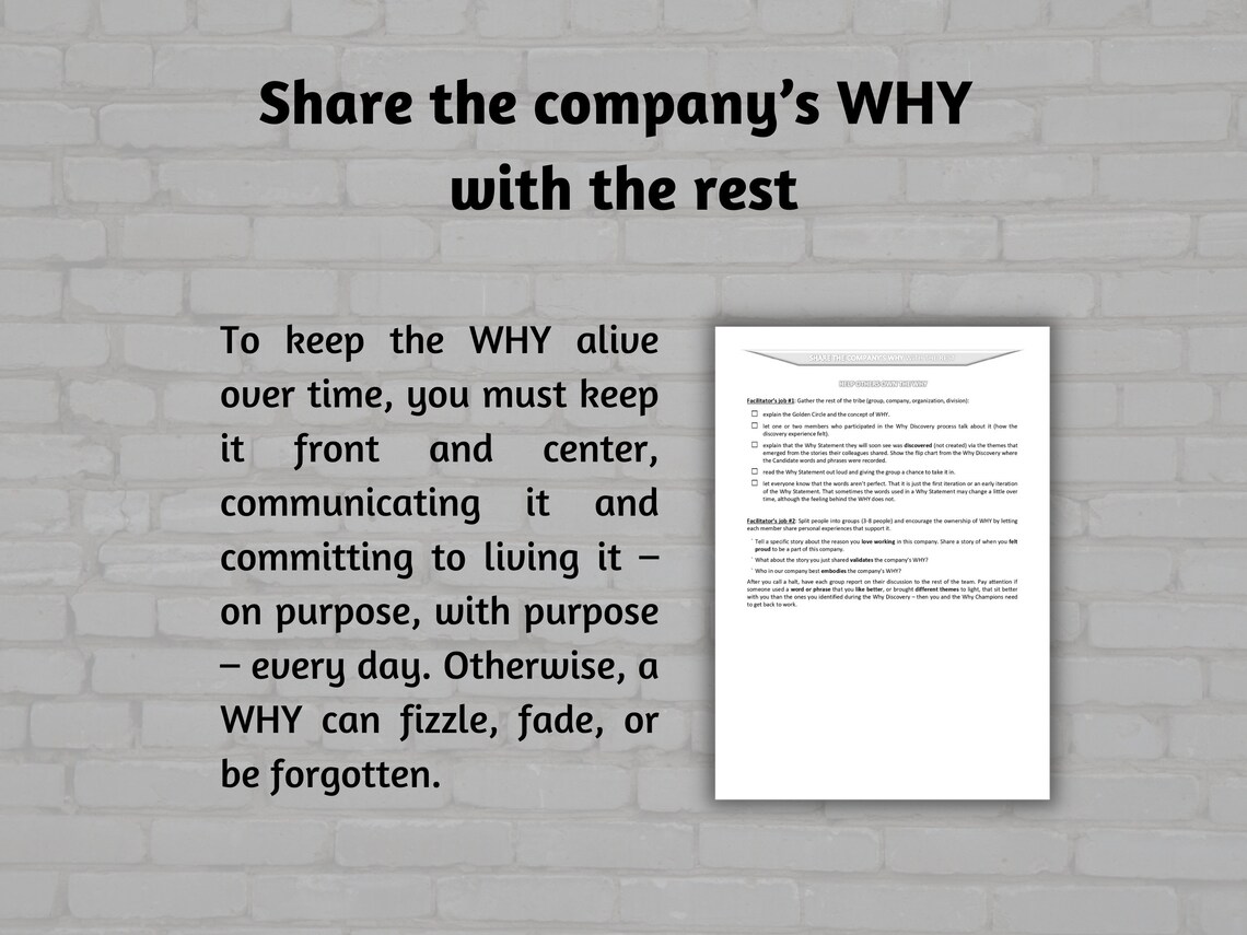Find Your WHY & Start With WHY Worksheets for Companies - Etsy