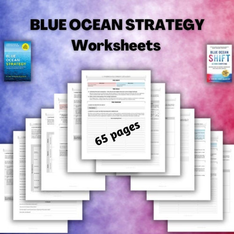 BLUE OCEAN STRATEGY Worksheets / Workbook for Chan Kims & Etsy
