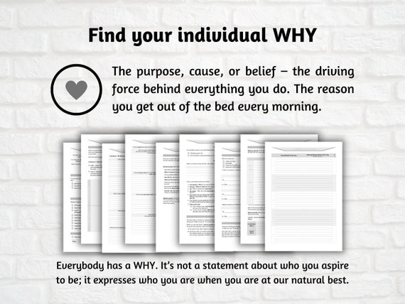 Find Your WHY & Start With WHY Worksheets for Individuals - Etsy Sweden