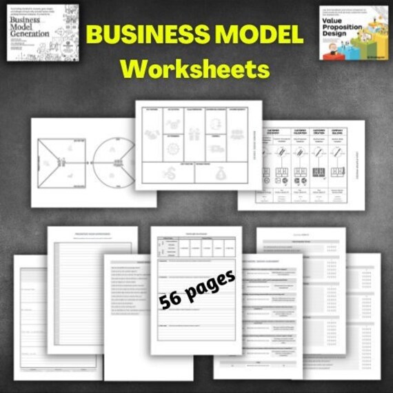 BUSINESS MODEL Worksheets | Etsy