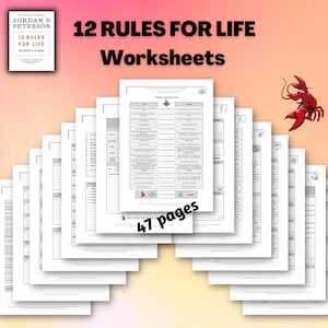 12 RULES FOR LIFE Worksheets / Workbook (for Jordan B. Peterson’s book)