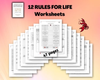 12 RULES FOR LIFE Worksheets / Workbook (for Jordan B. Peterson’s book)