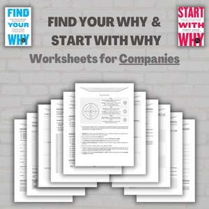 Find Your WHY & Start With WHY Worksheets for companies