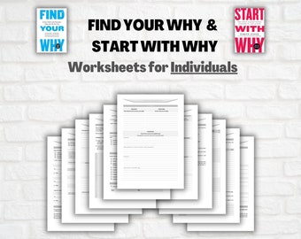 Find Your WHY & Start With WHY Worksheets for individuals