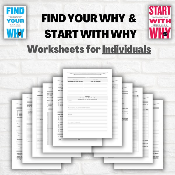 Find Your WHY & Start With WHY Worksheets for individuals