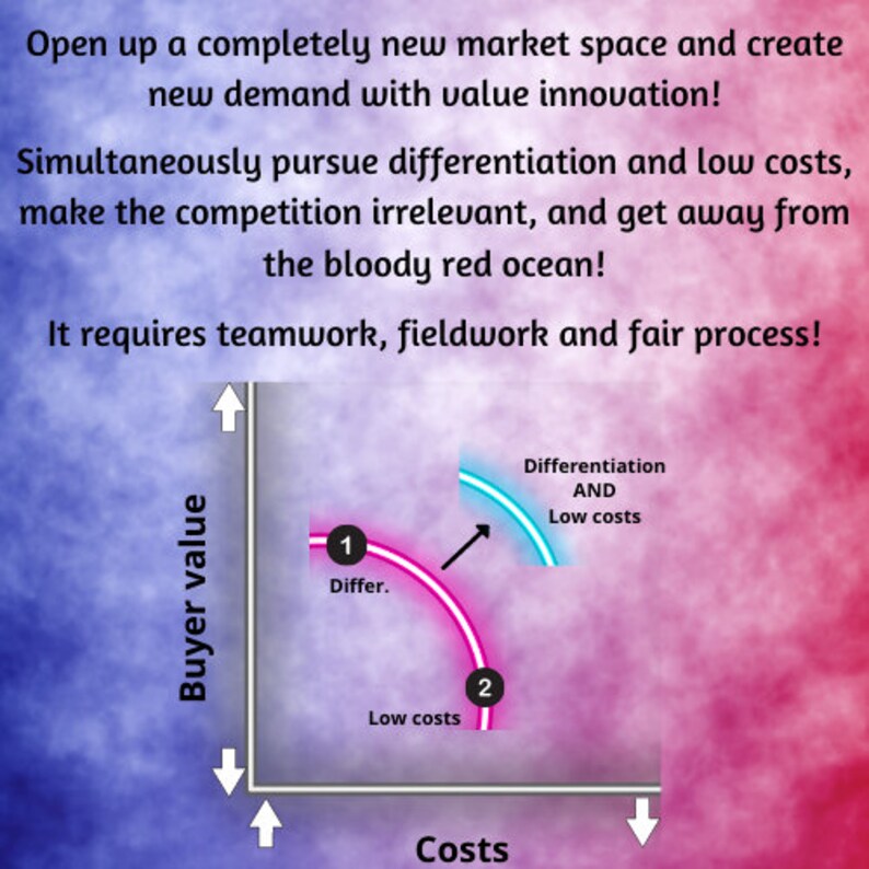 BLUE OCEAN STRATEGY Worksheets / Workbook for Chan Kims & Etsy