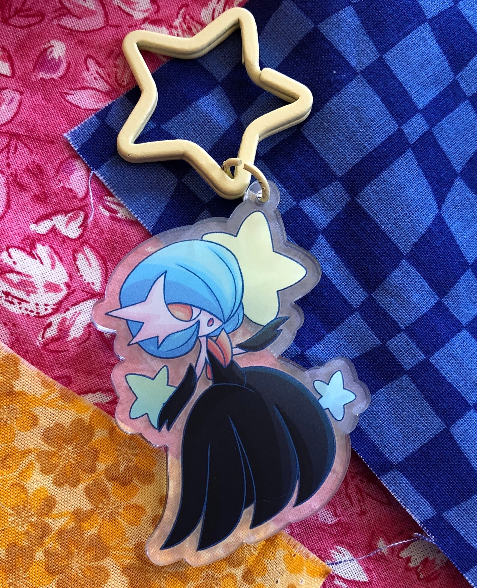Shiny Mega Gardevoir with Star Keychain Pokemon Holographic Etsy