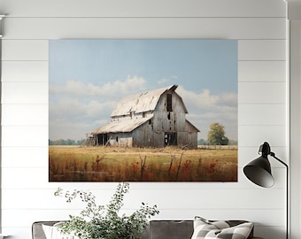Celeiro antigo, celeiro vintage, celeiro desgastado, arte de parede de fazenda moderna, arte de parede rural, gravuras de fazenda moderna, arte de fazenda rústica