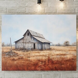 Faded Country Barn, Weathered Barn, Vintage Barn, Farmhouse Home Decor, Rustic Farmhouse Artwork, Modern Farmhouse Prints